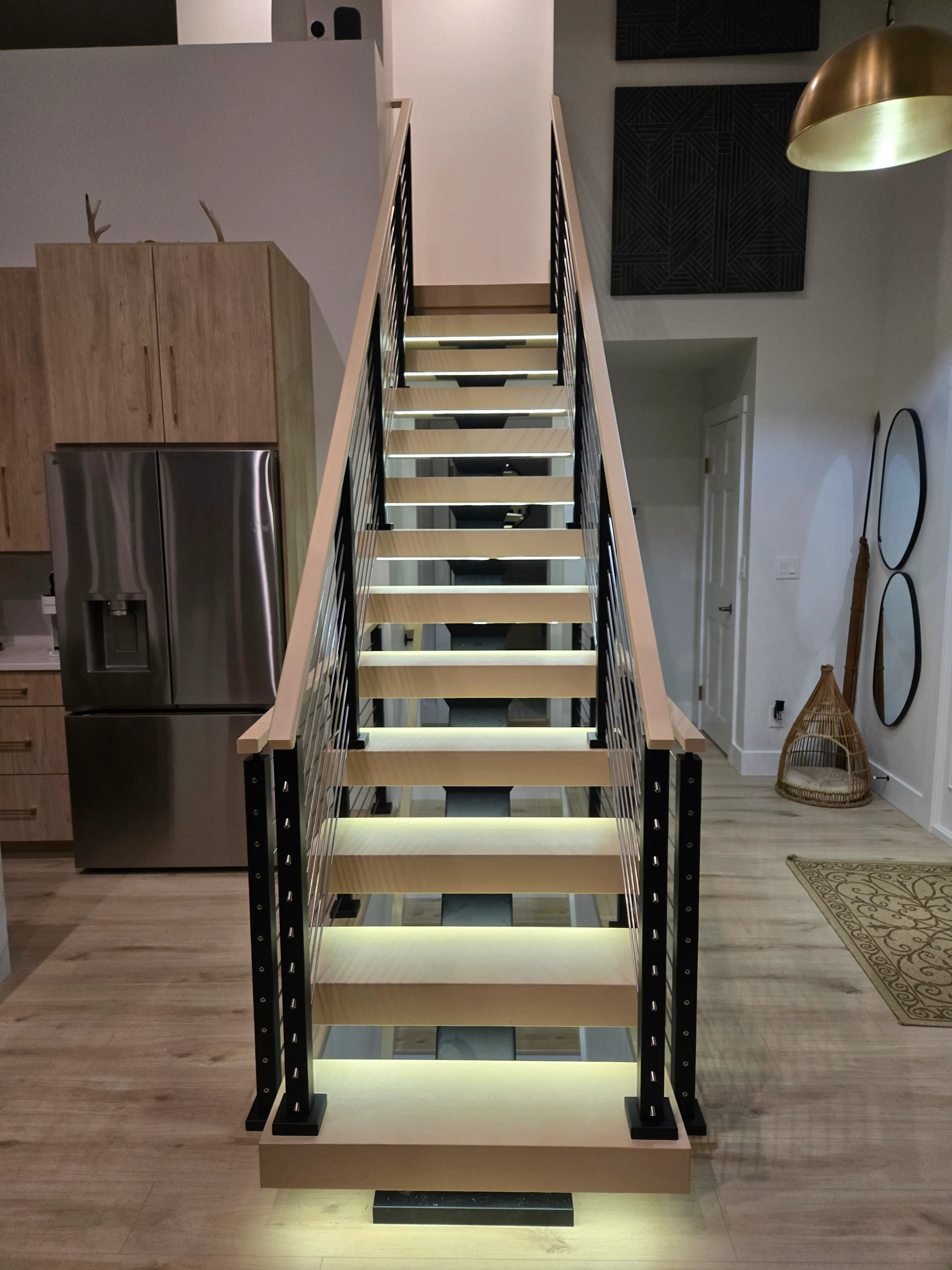 Custom interior staircase design