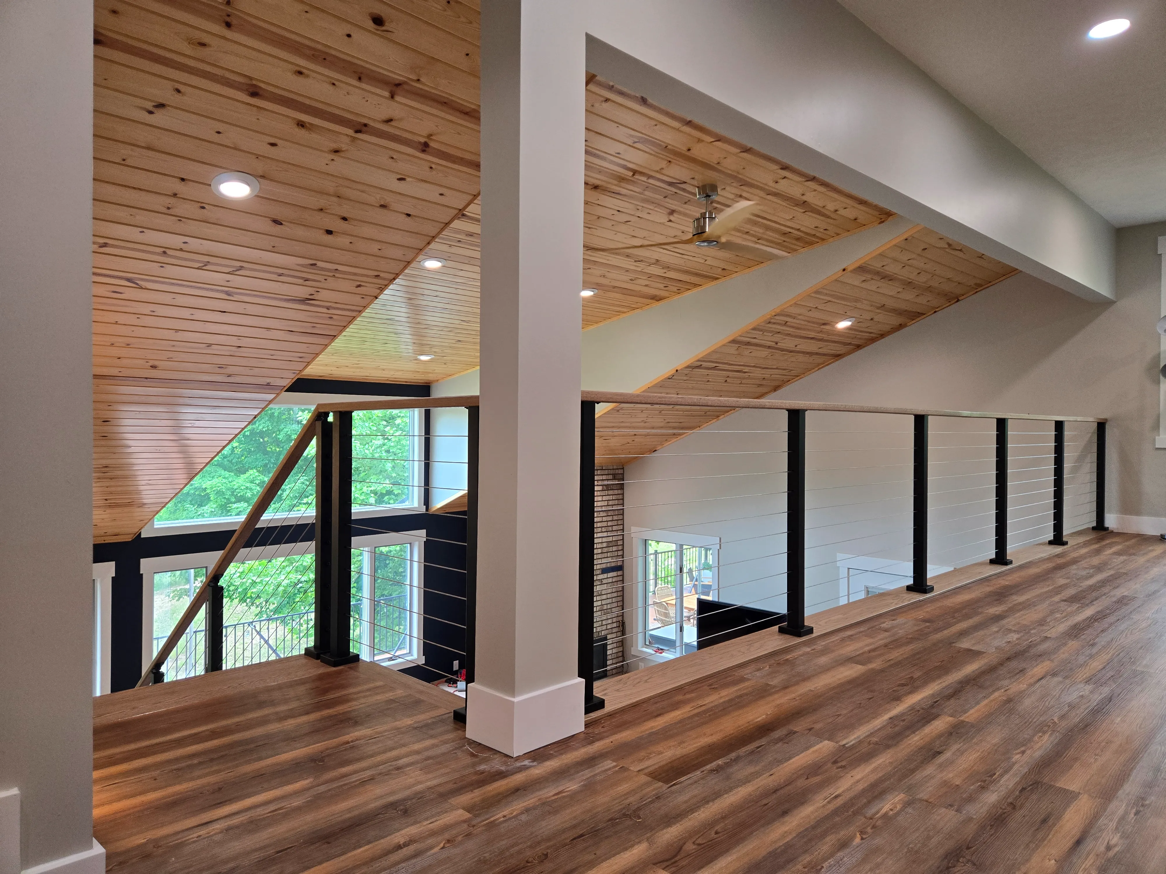 Elegant floating staircases traverse city