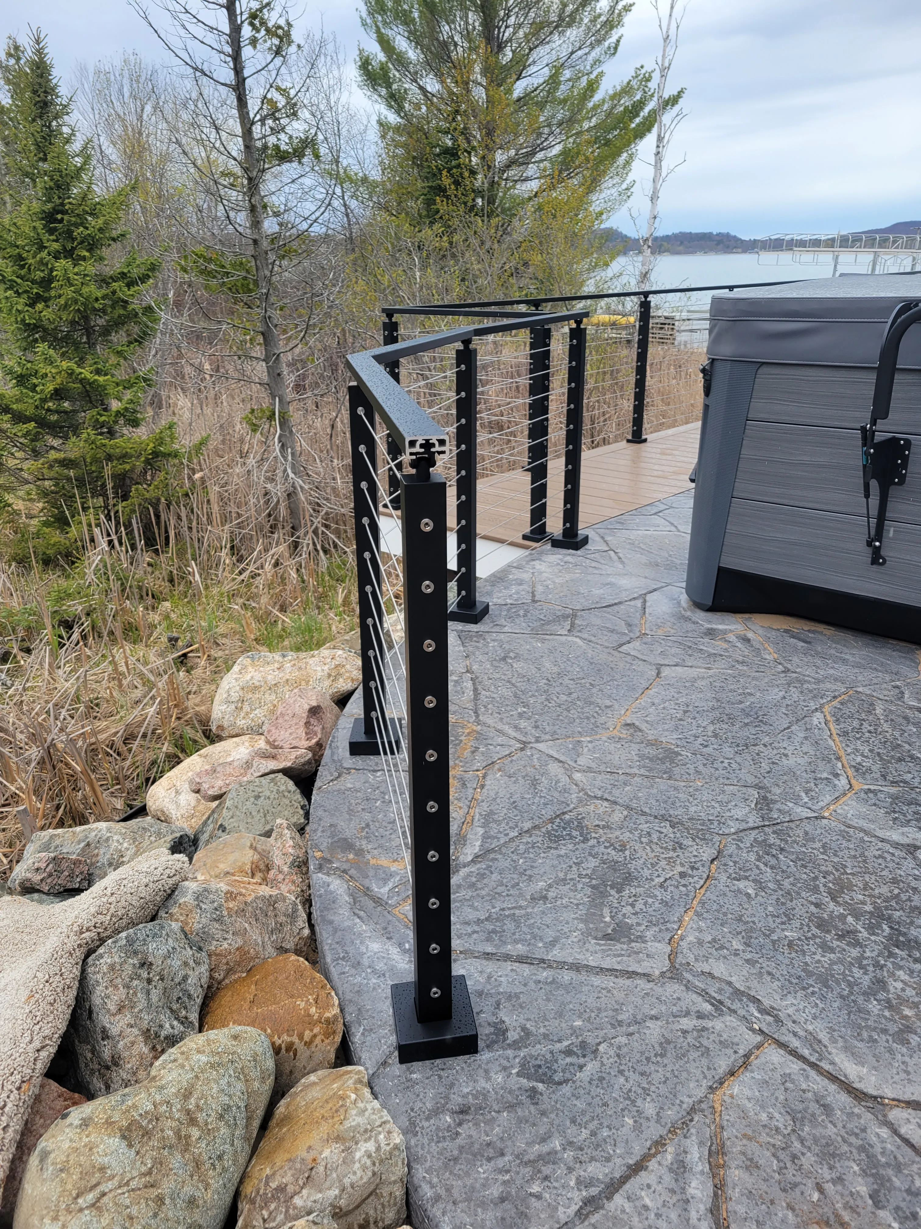 Michigan lake view railing