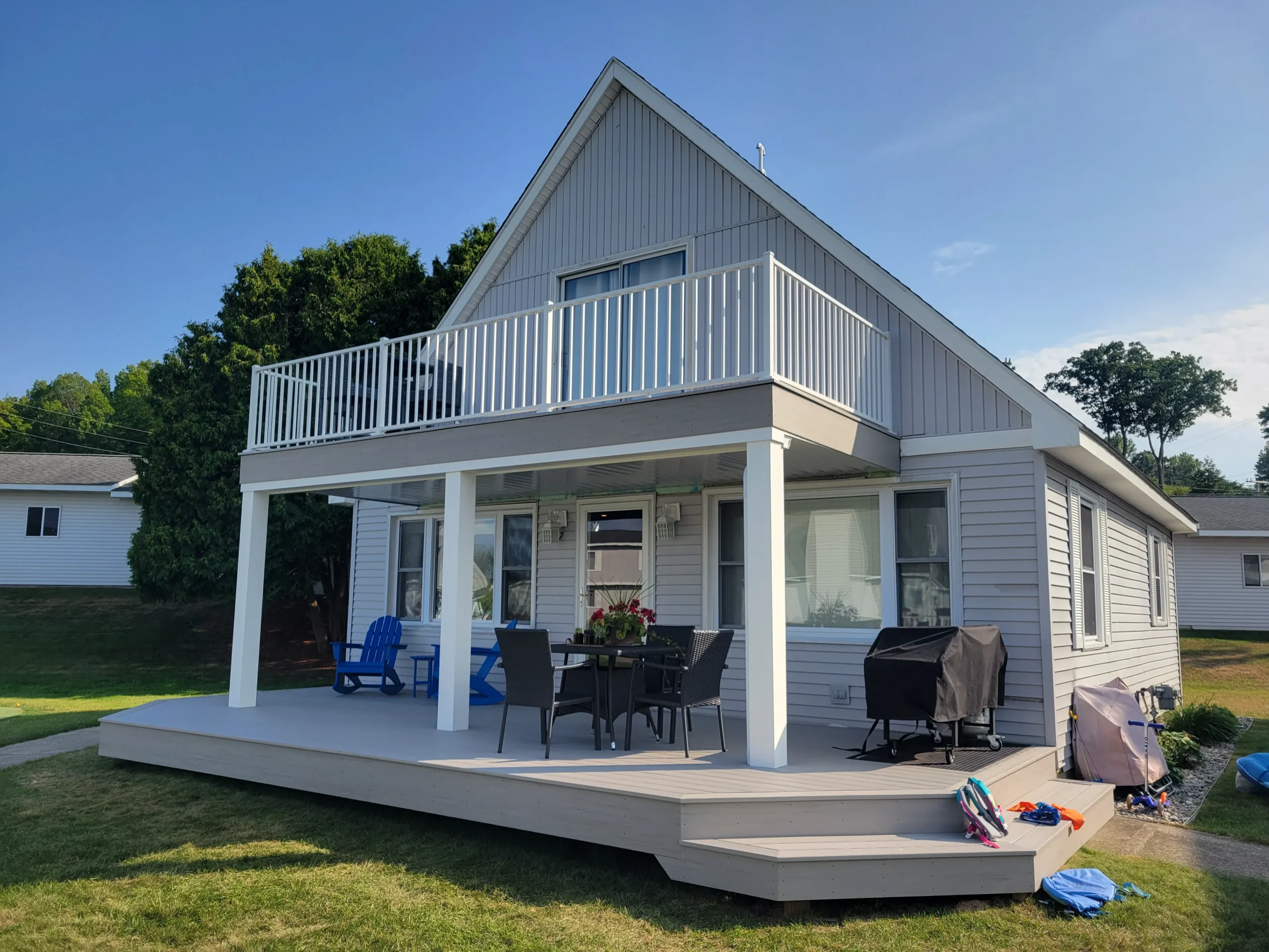 Waterfront deck construction