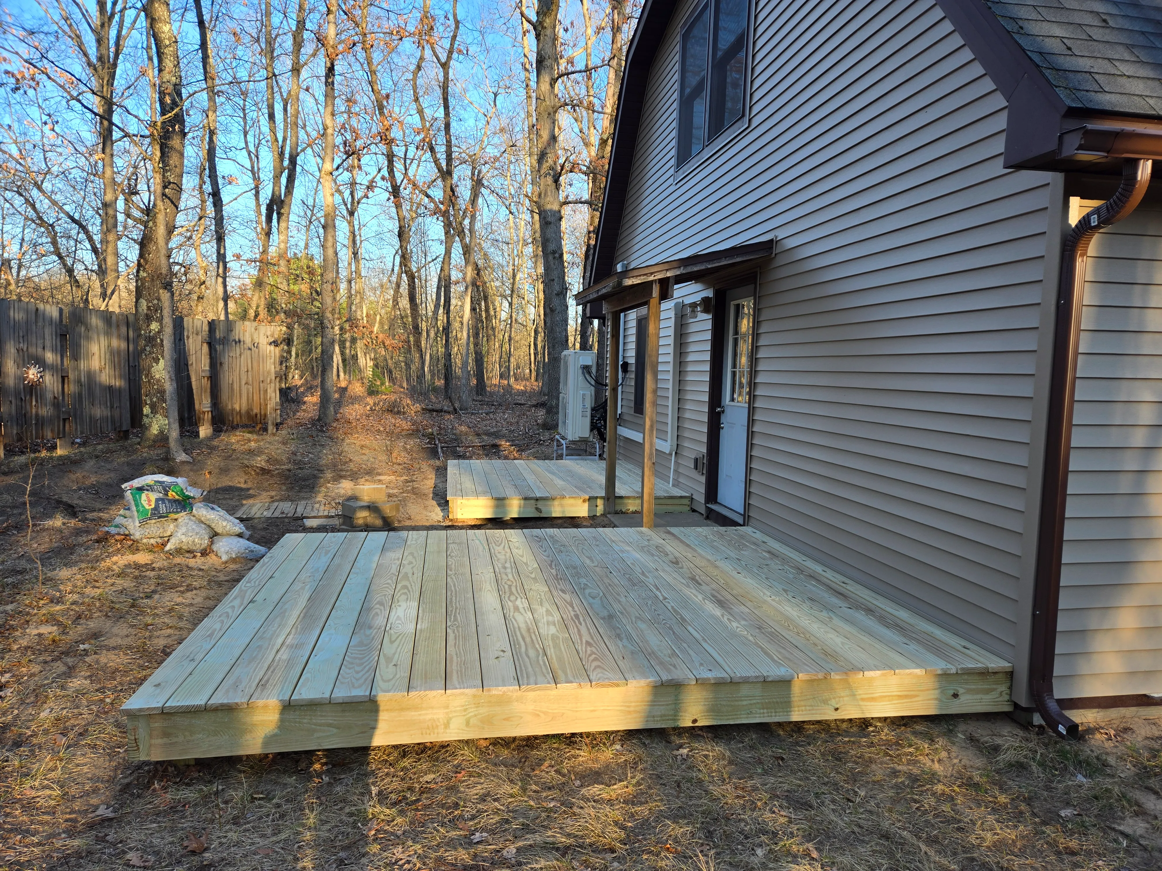 Traverse city deck installation