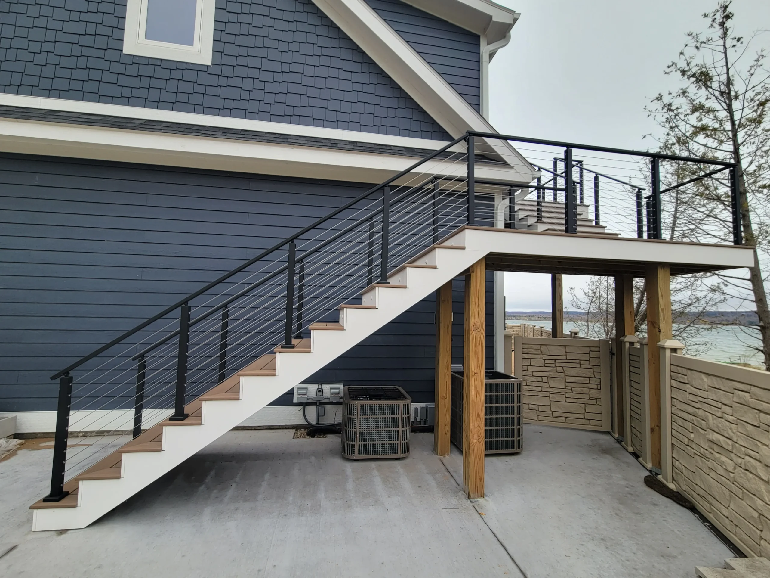 Cable railing installation in Joyfield Township, MI