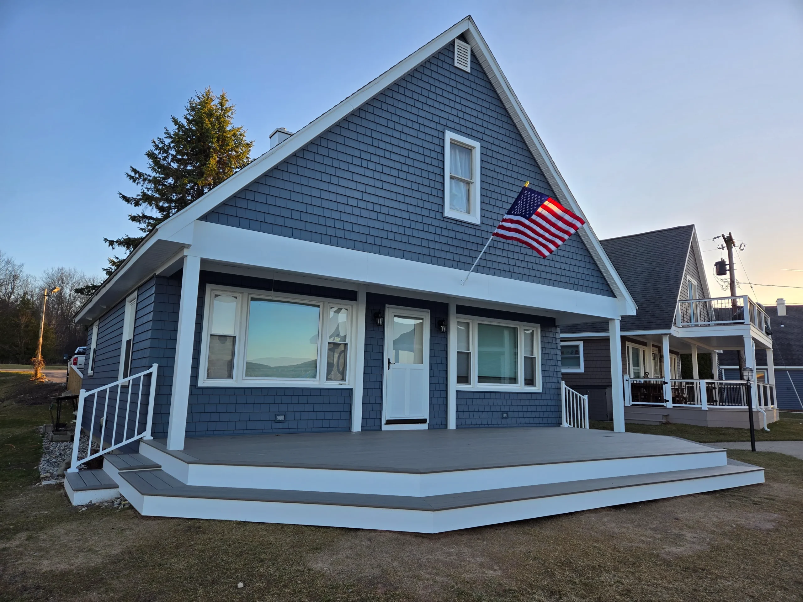 Composite deck installation in Joyfield Township, MI