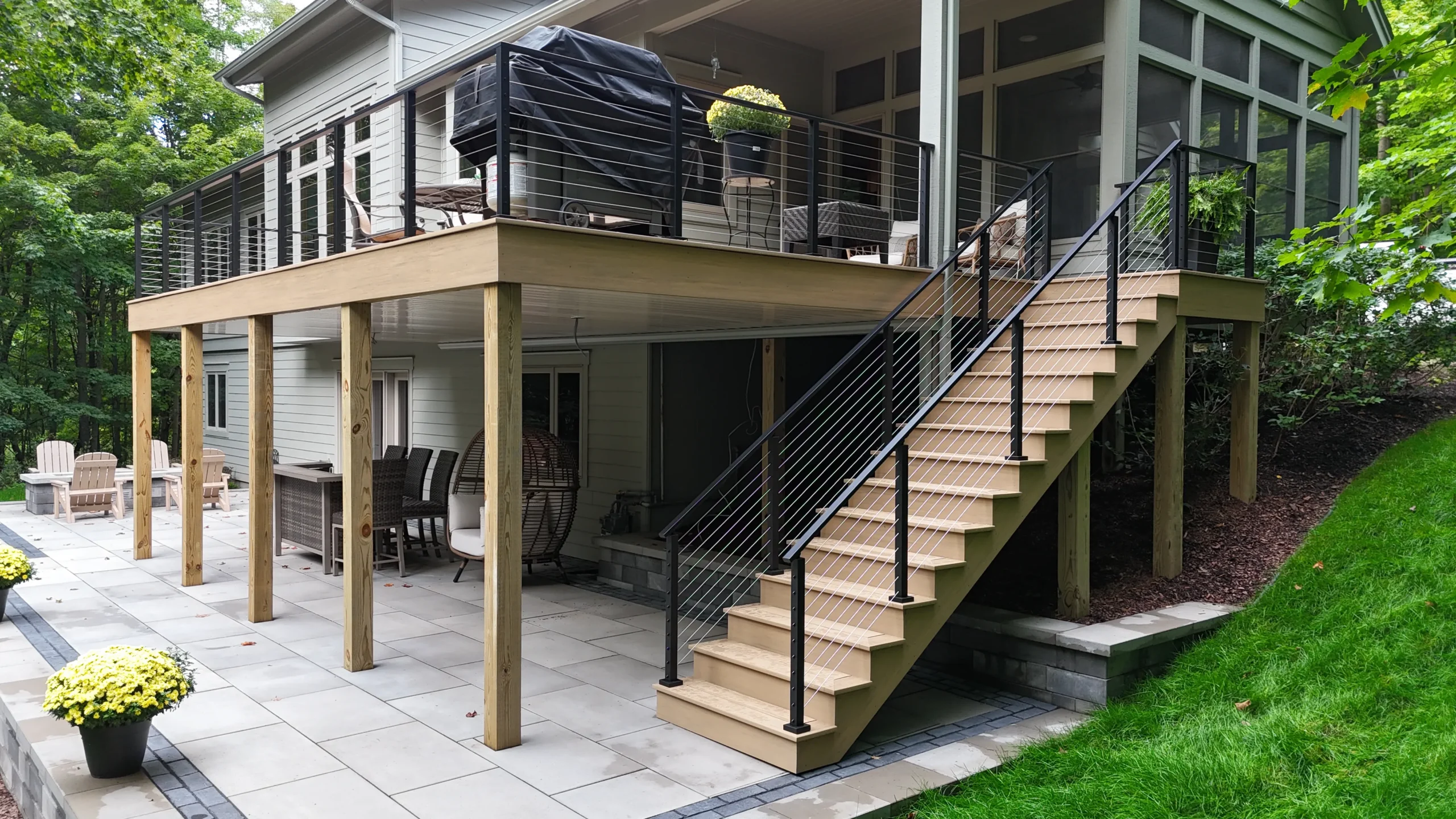 New deck construction in Inland Township MI