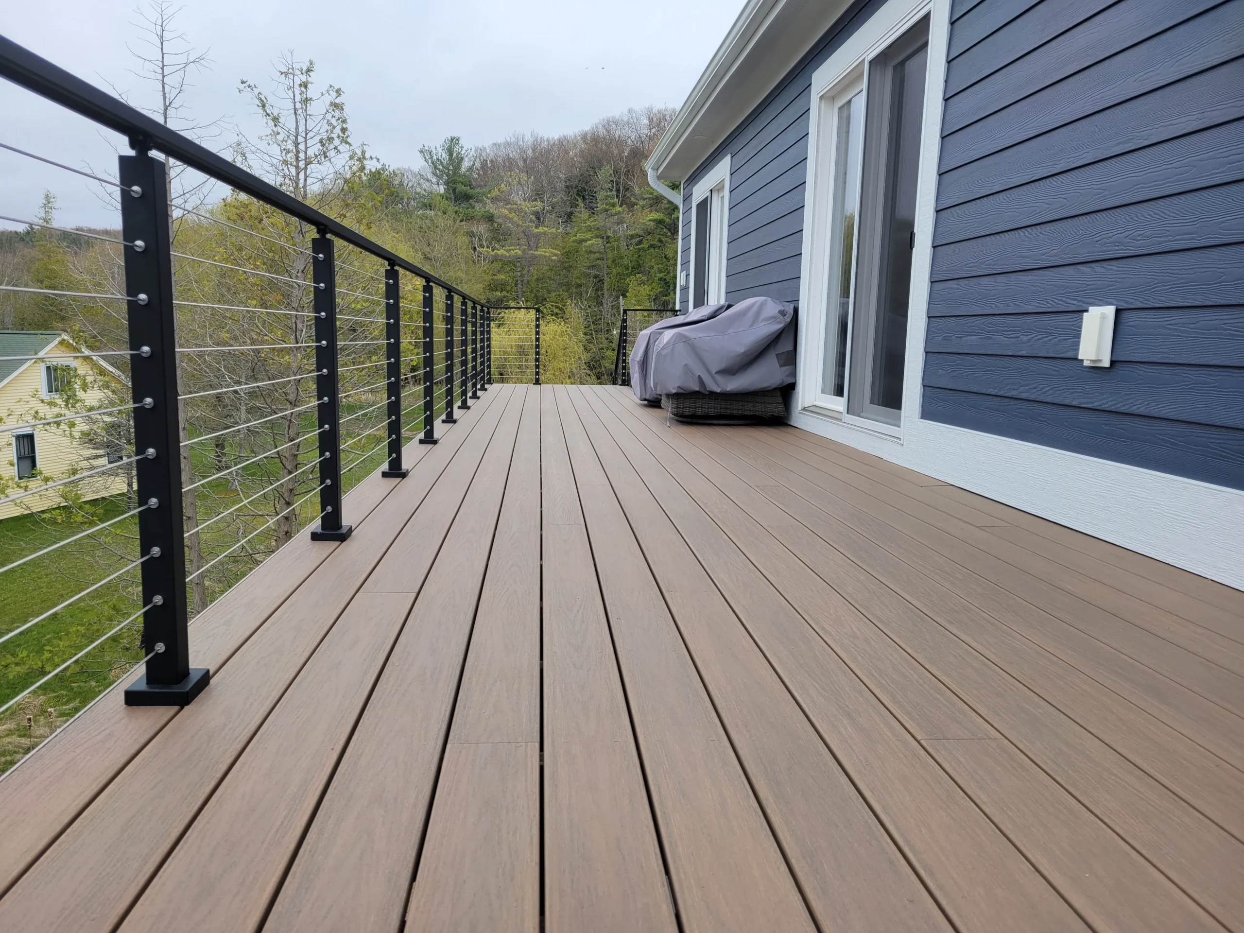 PVC deck installation in Joyfield Township, MI